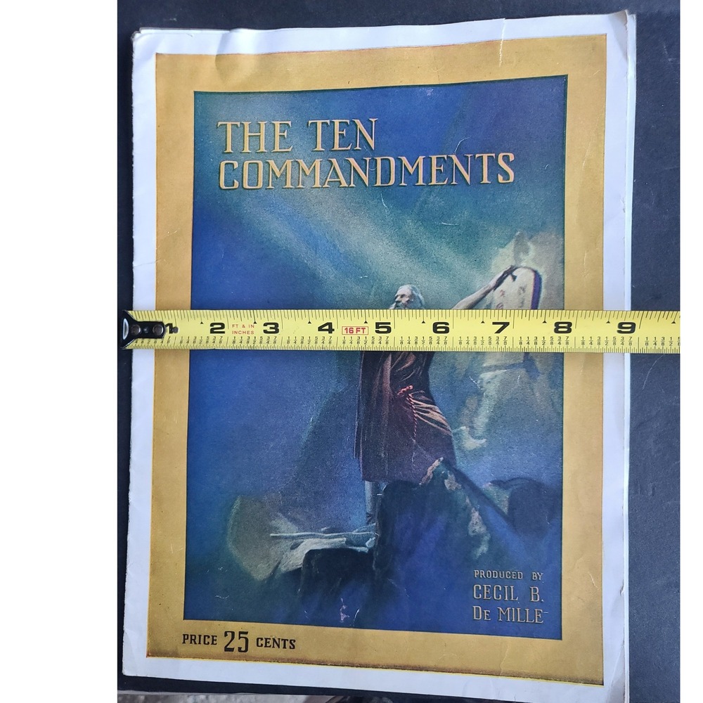 Vintage 1923 The Ten Commandments Cecil B DeMille Silent Film Souvenir Program - Picture 12 of 12